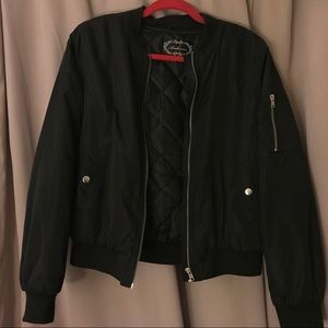 Black bomber jacket
